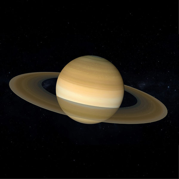 Der Saturn - Wanderer das Sonnensystem/ Infokarte 21x21cm