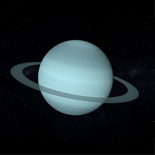 Der Uranus - Wanderer das Sonnensystem/ Infokarte 21x21cm