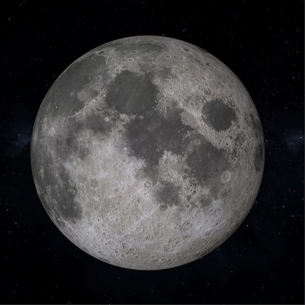 Der Mond - Wanderer das Sonnensystem/ Infokarte 21x21cm